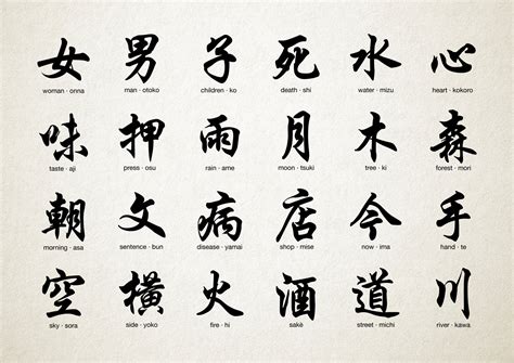 japanische symbole.
